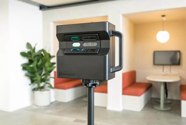 Close up of Matterport camera scan